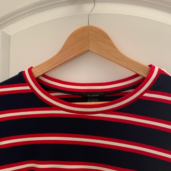 Halogen: Striped Long Sleeve Crew Neck Top - Picture 2 of 14